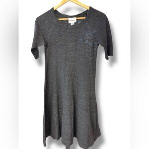 Ganni Scoop Neck‎ Mini Dress XS Grey A-Line Excellent Condition